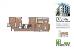 Planos Edificio La Viña Piso 2ºC